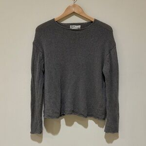 Evam Eva Gray Alpaca Long Sleeve Knit Top Size 2